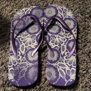 Chic Purple Floral Women's Sandals